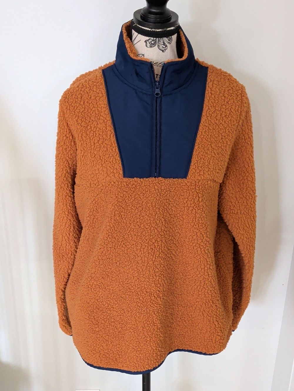 ST. JOHN'S BAY | Women's  Roasted Pecan Sherpa Pullover Sweater